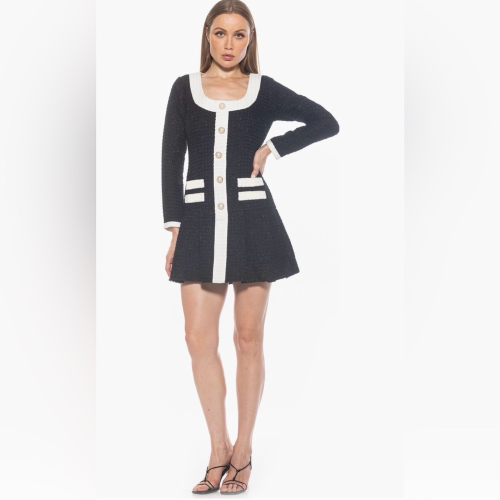 CHANEL VIBES! ALEXIA ADMOR NINA DROP WAIST DRESS SZ 4